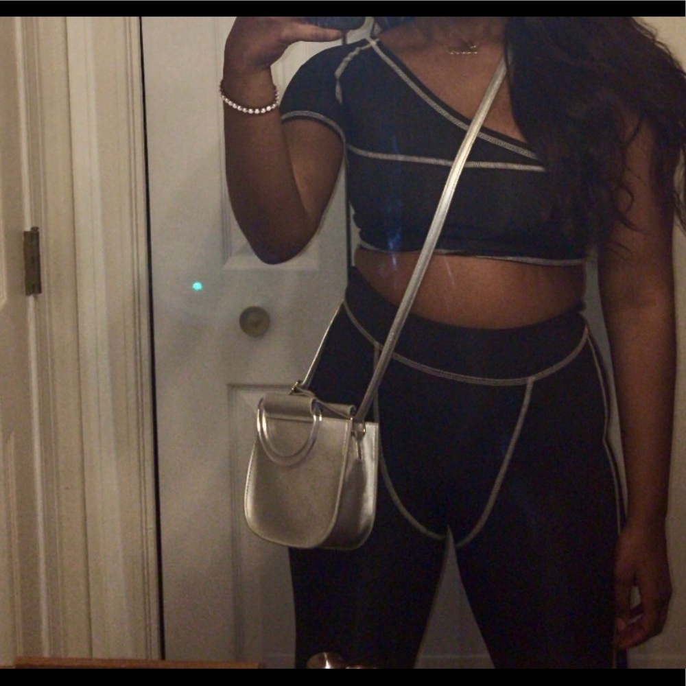Tracksuit Set Single Shoulder Strap